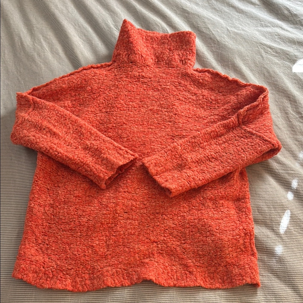 Cozy Orange Turtleneck Sweater